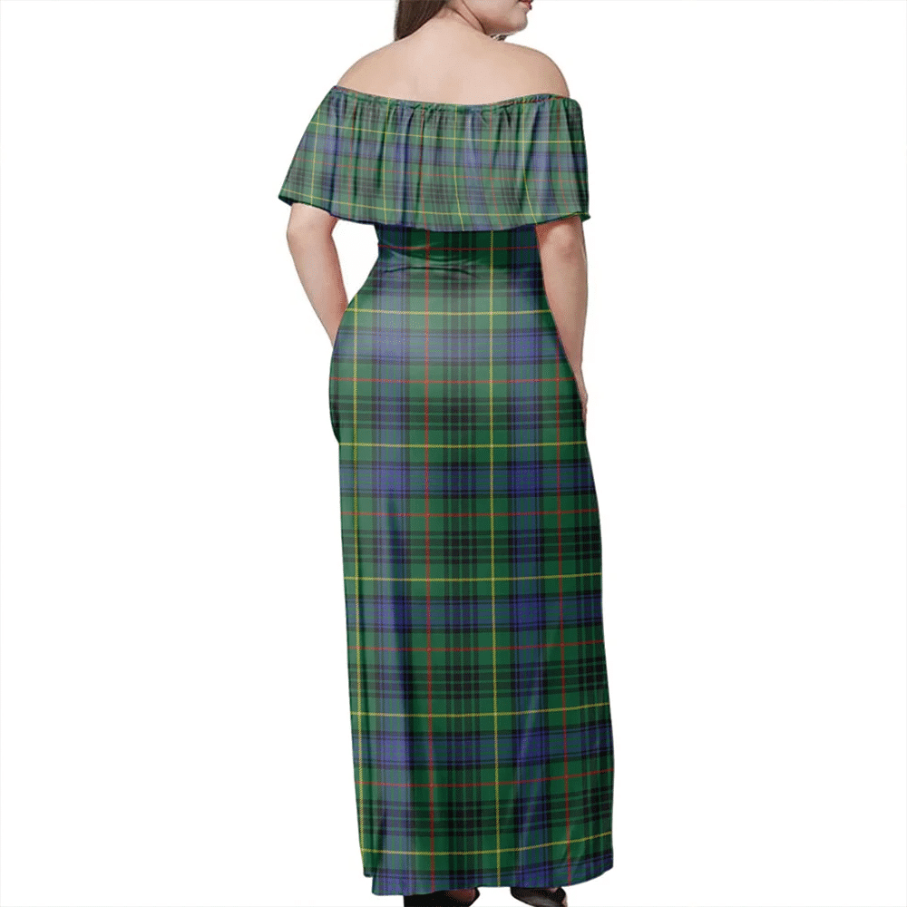 Clan Stewart Hunting Modern Tartan Hawaii Dress WP77 Clan Stewart Tartan Hawaii Dress   