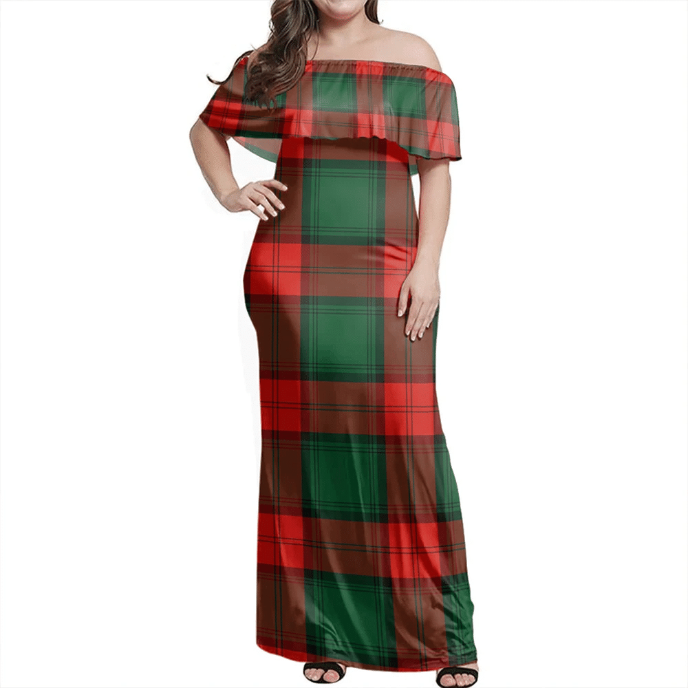 Clan Stewart Atholl Modern Tartan Hawaii Dress SB80 Clan Stewart Tartan Hawaii Dress   