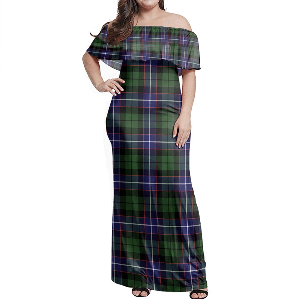 Clan Galbraith Modern Tartan Hawaii Dress DF20 Clan Rait Tartan Hawaii Dress   