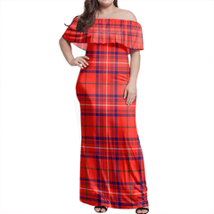 Clan Rose Modern Tartan Hawaii Dress DW63 Clan Rose Tartan Hawaii Dress   