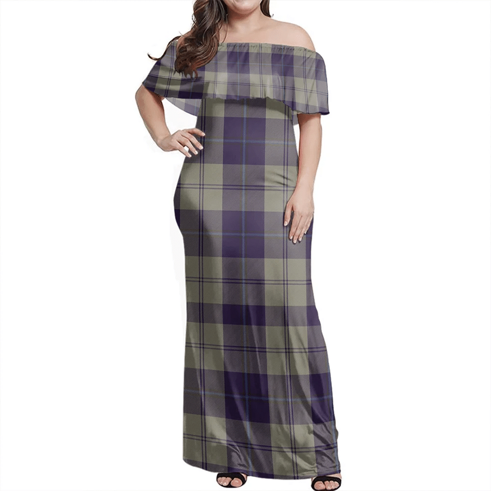 Clan Cunningham Dress Blue Dancers Tartan Hawaii Dress JV80 Clan Cunningham Tartan Hawaii Dress   