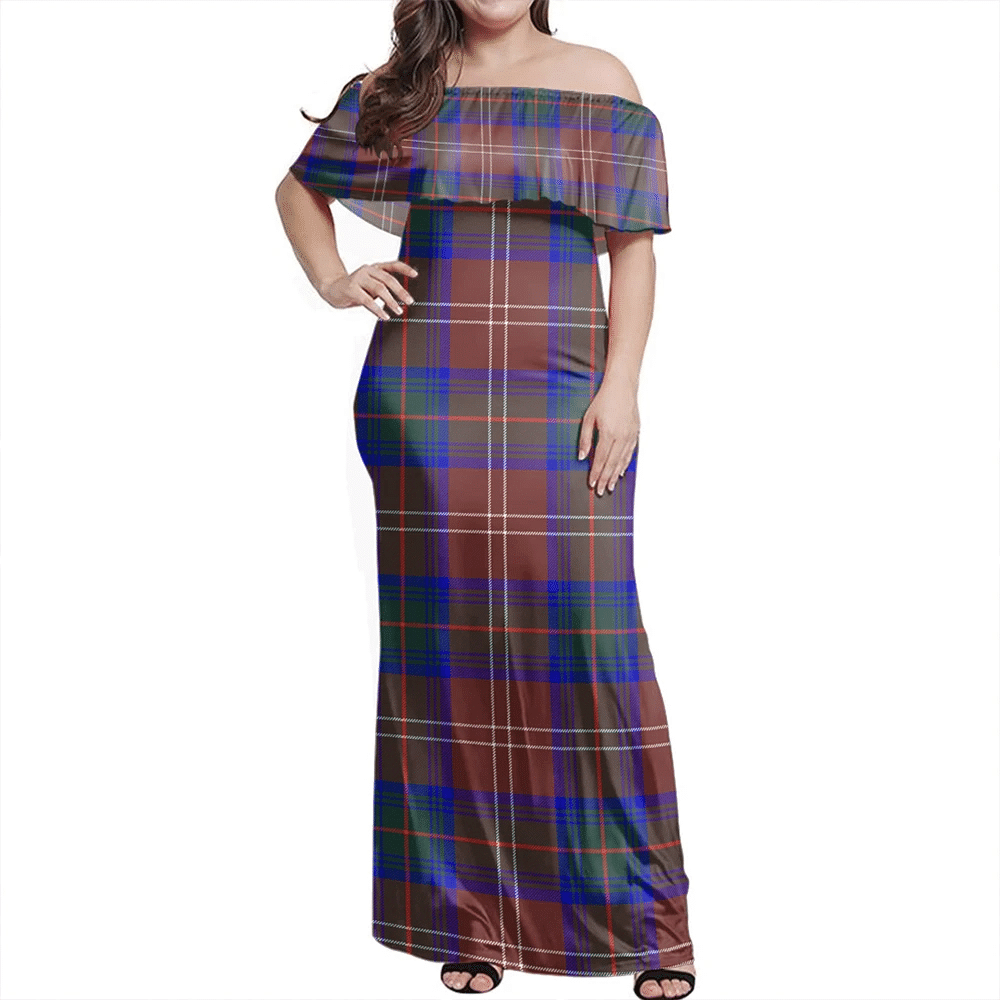Clan Chisholm Hunting Modern Tartan Hawaii Dress HR48 Clan Chisholm Tartan Hawaii Dress   
