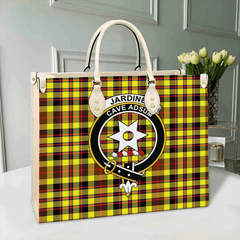Clan Jardine Tartan Crest Leather Bag CF99 Clan Jardine Tartan Today   
