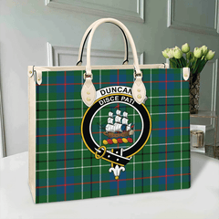 Clan Duncan Ancient Tartan Crest Leather Bag JD13 Clan Duncan Tartan Today   