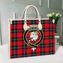 Clan Ruthven Modern Tartan Crest Leather Bag HO31 Clan Ruthven Tartan Today   