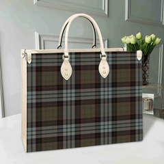 Clan Stewart Old Weathered Tartan Leather Bag MI33 Clan Stewart Tartan Today   