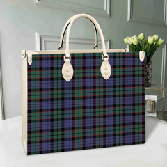 Clan Fletcher Modern Tartan Leather Bag NU76 Clan Fletcher Tartan Today   