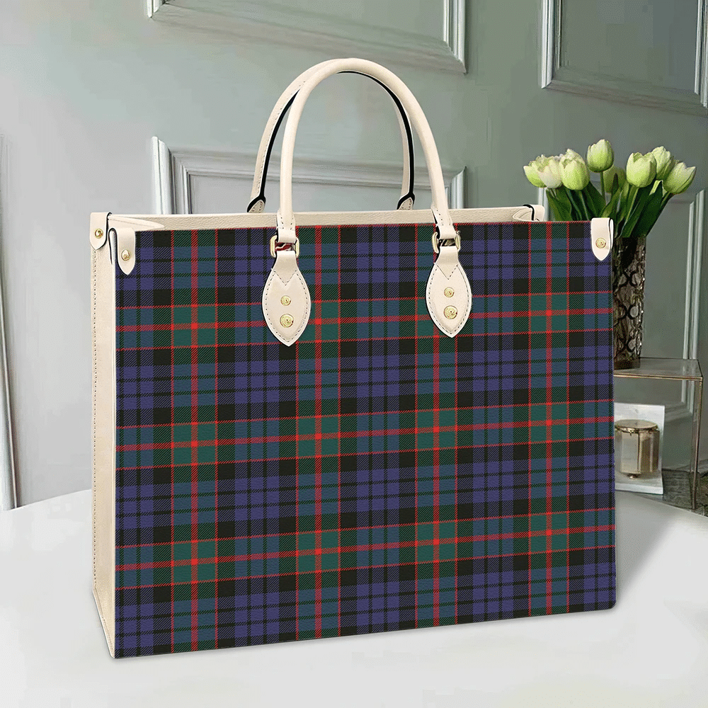 Clan Fletcher Of Dunans Tartan Leather Bag SN42 Clan Fletcher Tartan Today   