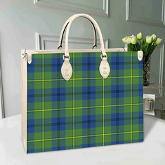 Clan Johnston Ancient Tartan Leather Bag IF44 Clan Johnston Tartan Today   