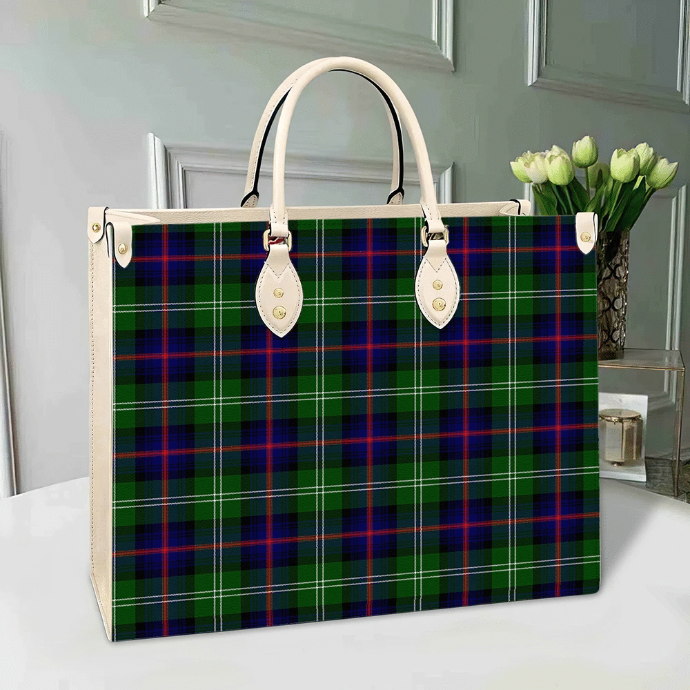 Clan Sutherland Modern Tartan Leather Bag ND24 Clan Sutherland Tartan Today   