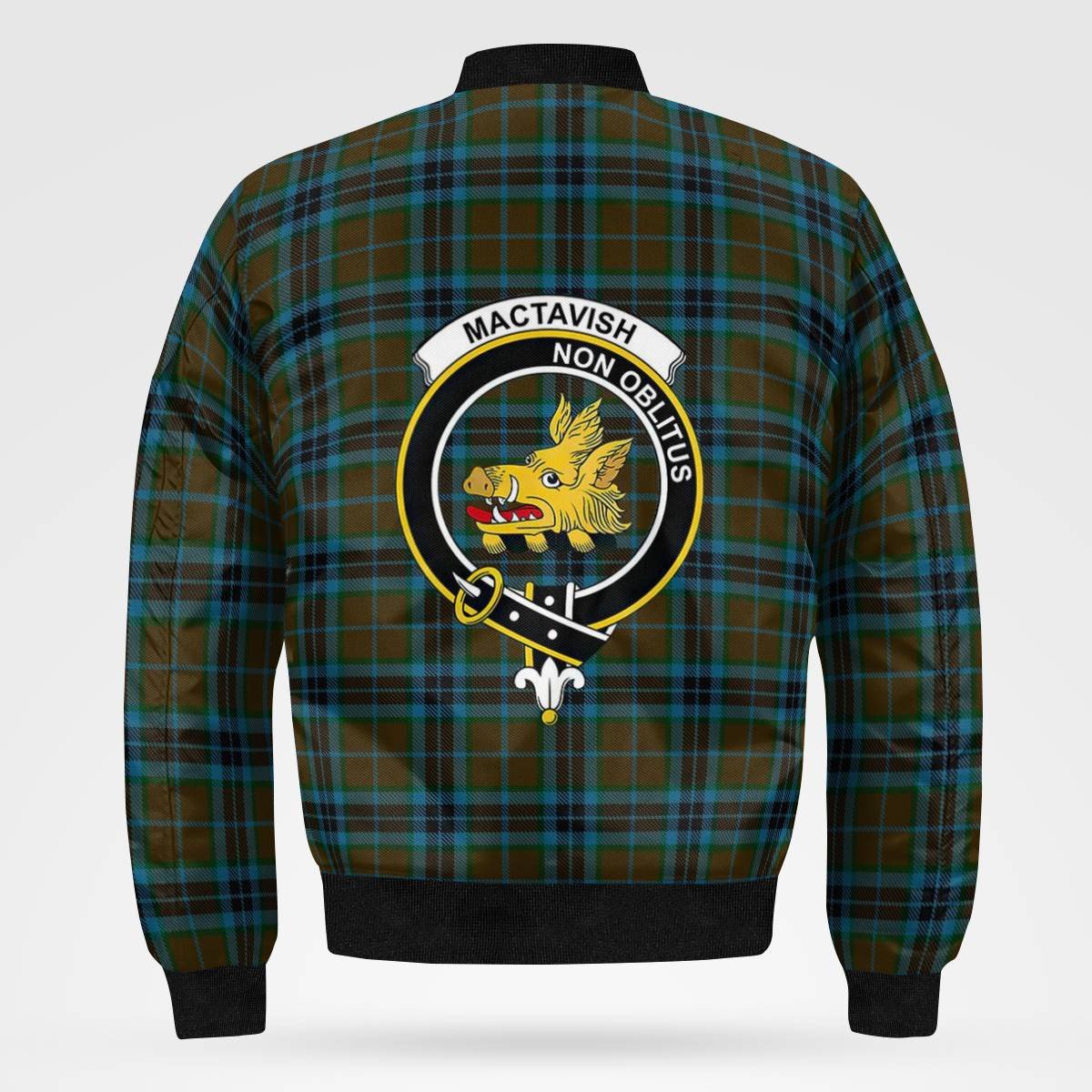 Clan MacTavish Hunting Tartan Crest Bomber Jacket NL80 Abercrombie Tartan Tartan Bomber Jacket   