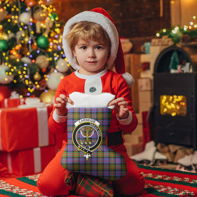 Clan Carnegie Ancient Tartan Crest Christmas Stocking ZZ82
