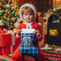 Clan McKerrell Tartan Crest Christmas Stocking FA45 McKerrell Tartan Tartan Stocking   