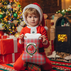 Clan Moubray Tartan Crest Christmas Stocking PE94 Moubray Tartan Tartan Stocking   