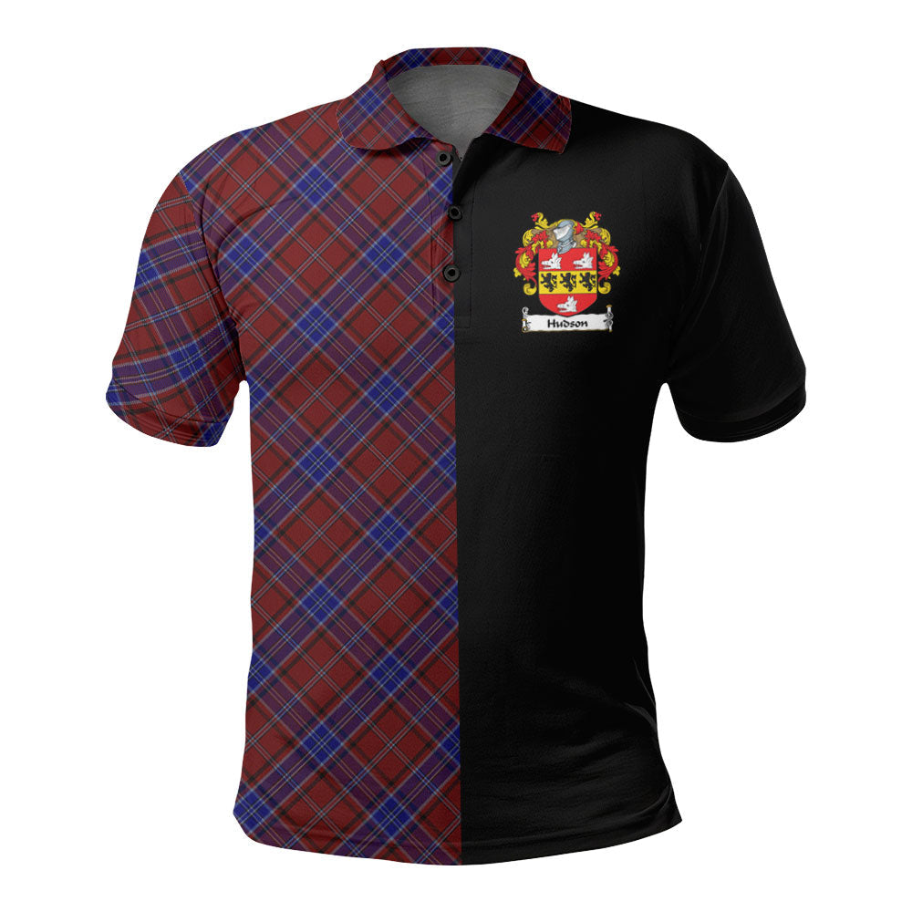 Clan Hudson Tartan Polo Shirt Half of Me - Cross Style BY23 Hudson Tartan Tartan Polo   