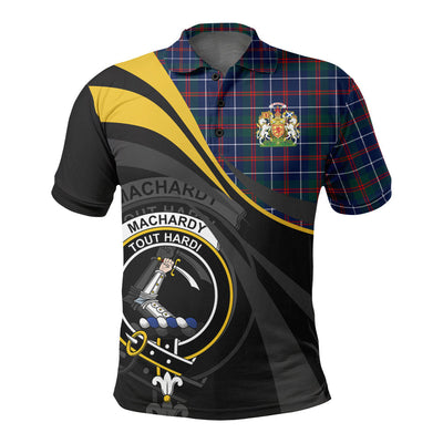 Clan MacHardy Modern Tartan Polo Shirt - Royal Coat Of Arms Style
