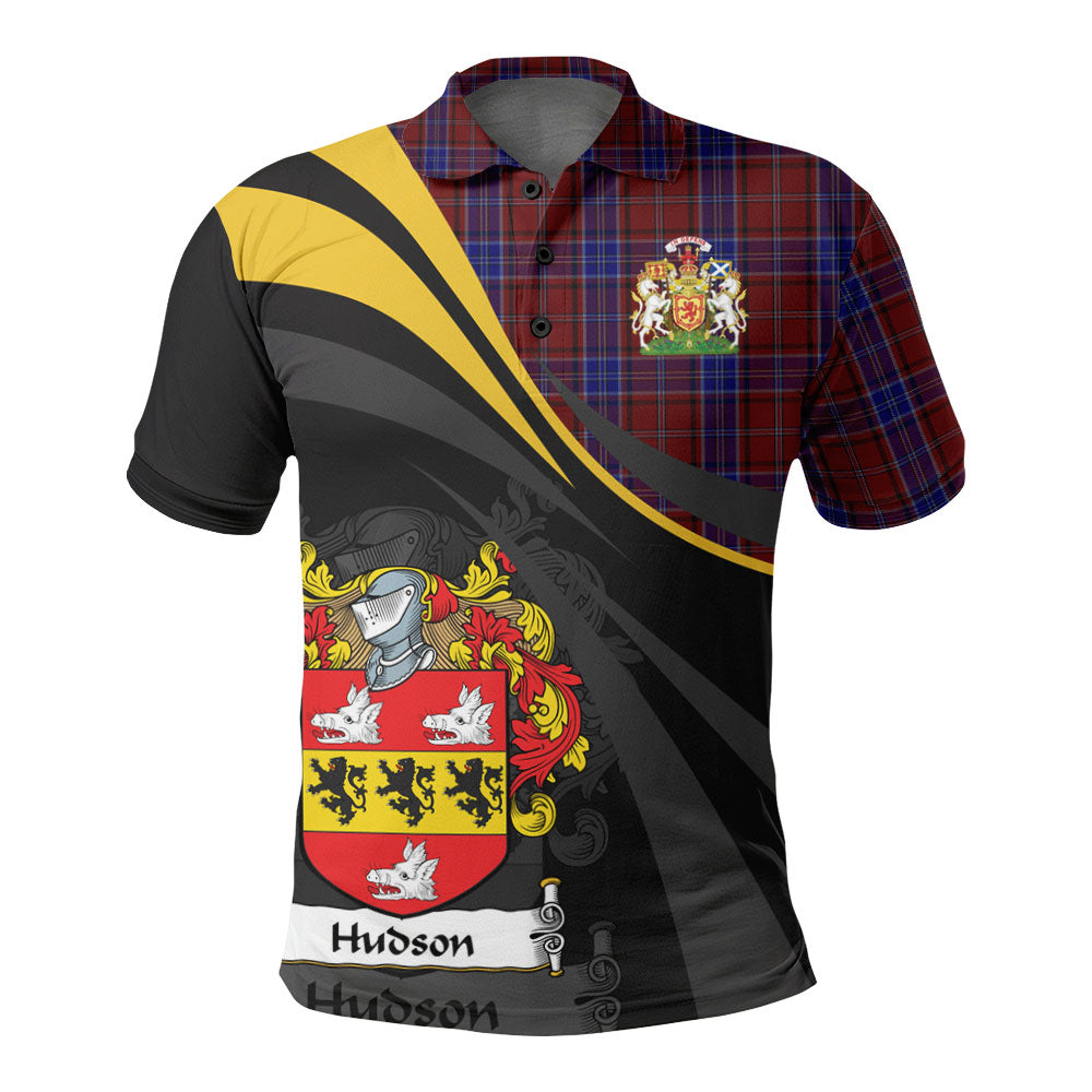 Clan Hudson Tartan Polo Shirt - Royal Coat Of Arms Style AZ34 Hudson Tartan Tartan Polo   
