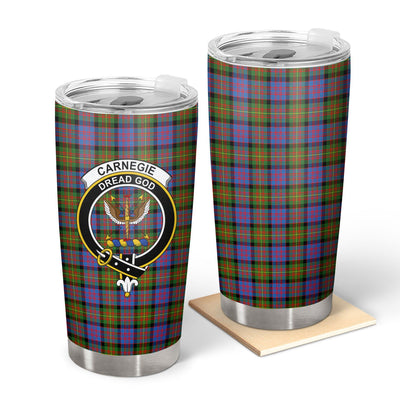Clan Carnegie Ancient Tartan Crest Tumbler JM40