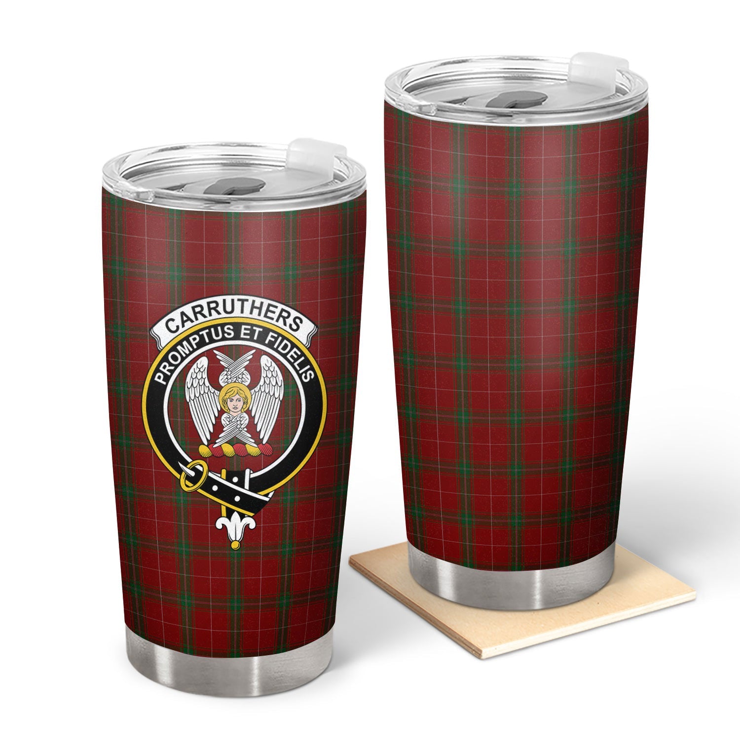 Clan Carruthers Tartan Crest Tumbler TQ10 Clan Carruthers Tartan Today   