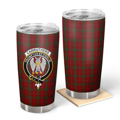 Clan Carruthers Tartan Crest Tumbler TQ10 Clan Carruthers Tartan Today   