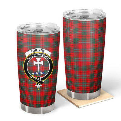 Clan Cheyne Tartan Crest Tumbler
