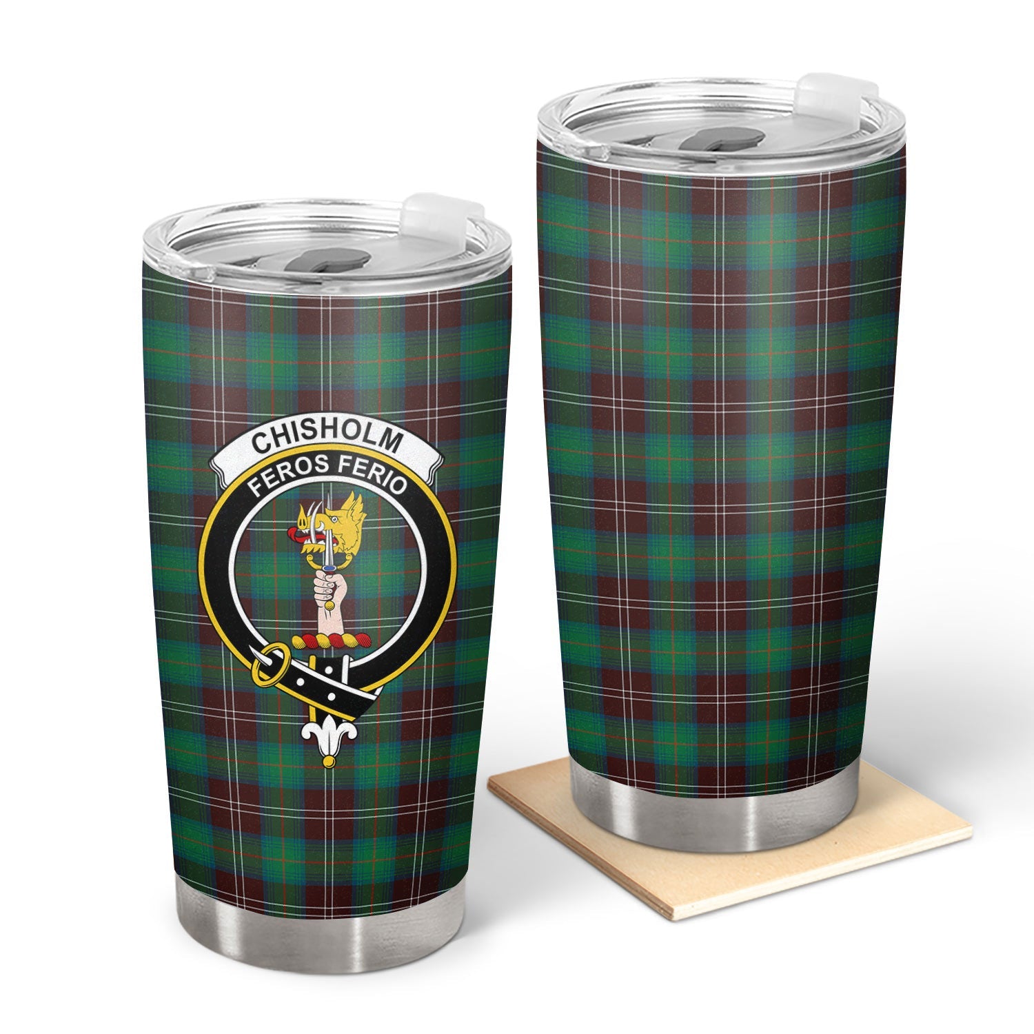 Clan Chisholm Hunting Ancient Tartan Crest Tumbler NY91 Clan Chisholm Tartan Today   