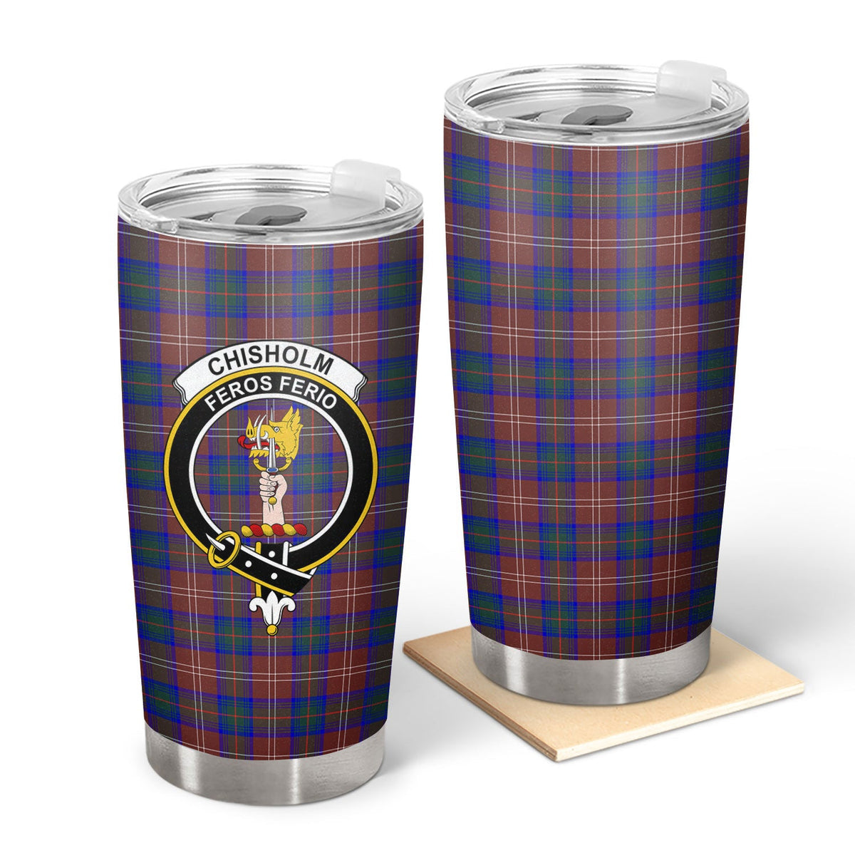 Clan Chisholm Hunting Modern Tartan Crest Tumbler GA97 Clan Chisholm Tartan Today   