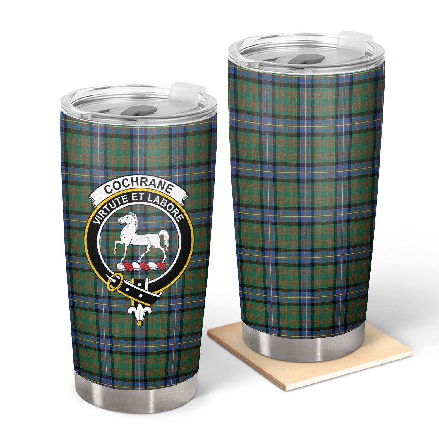 Clan Cochrane Ancient Tartan Crest Tumbler IP23 Clan Cochrane Tartan Today   