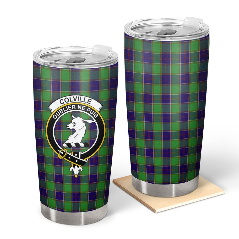 Clan Colville Tartan Crest Tumbler VL44 Clan Colville Tartan Today   
