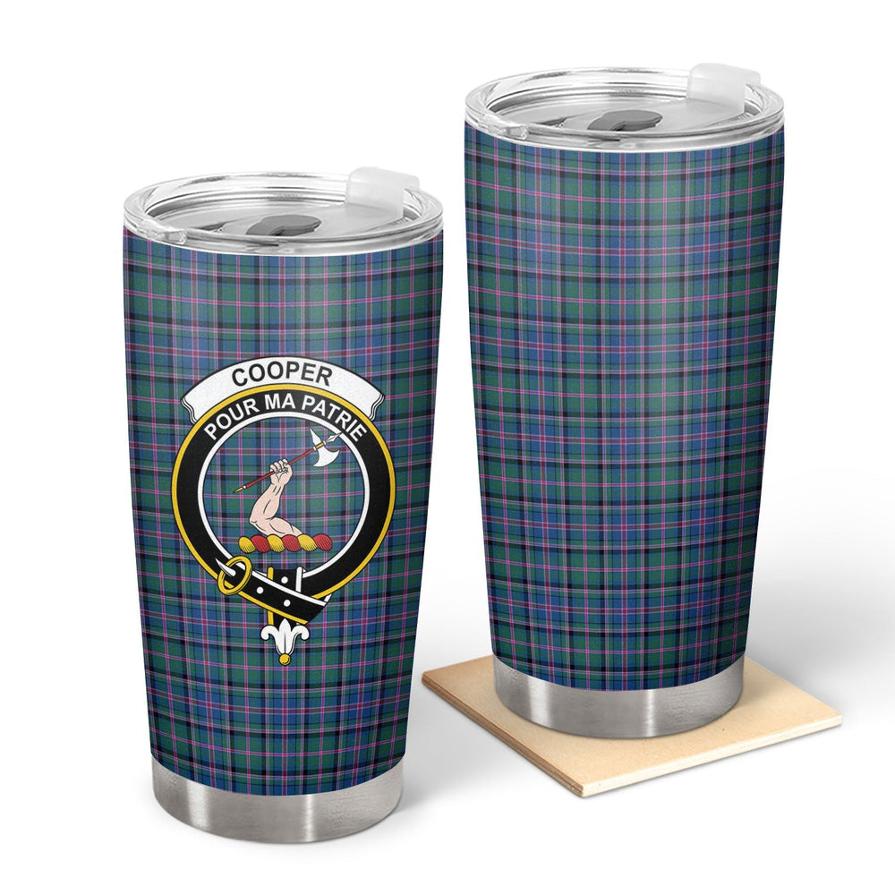 Clan Cooper Ancient Tartan Crest Tumbler ZK21 Clan Cooper Tartan Today   