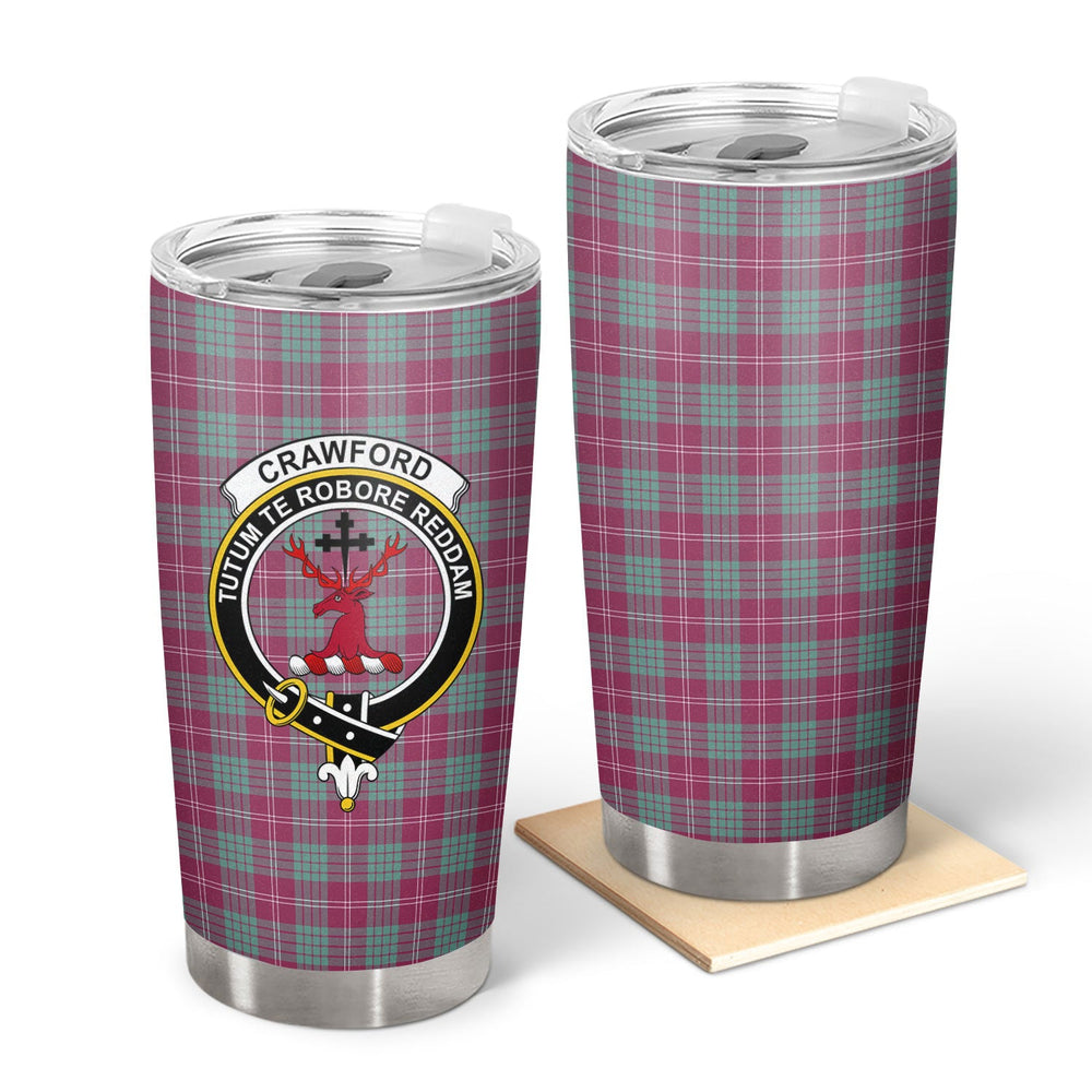 Clan Clan Crawford Ancient Tartan Crest Tumbler SE87 Clan Crawford Tartan Today   