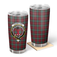 Clan Crawford Modern Tartan Crest Tumbler TT67 Clan Crawford Tartan Today   