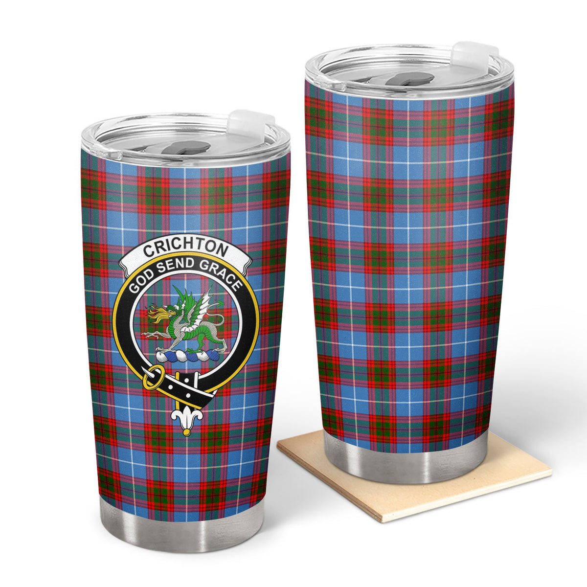 Clan Crichton Tartan Crest Tumbler JD84 Clan Crichton Tartan Today   