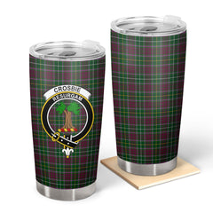 Clan Crosbie Tartan Crest Tumbler TG72 Clan Crosbie Tartan Today   