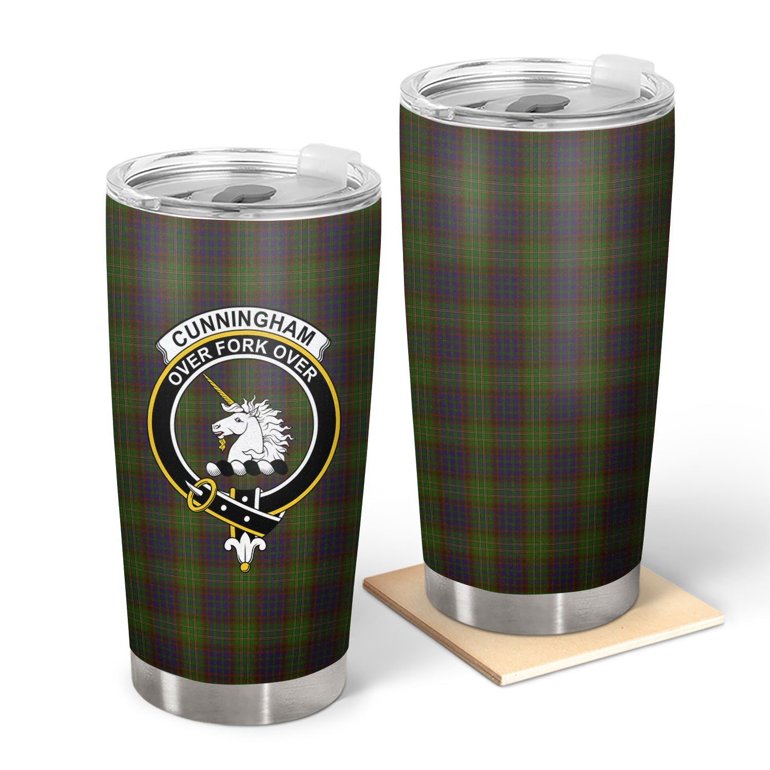 Clan Cunningham Hunting Modern Tartan Crest Tumbler II62 Clan Cunningham Tartan Today   