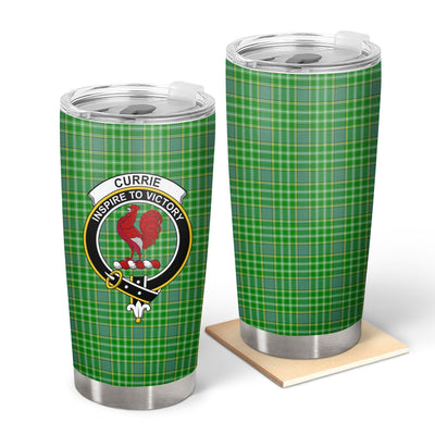 Clan Currie Tartan Crest Tumbler