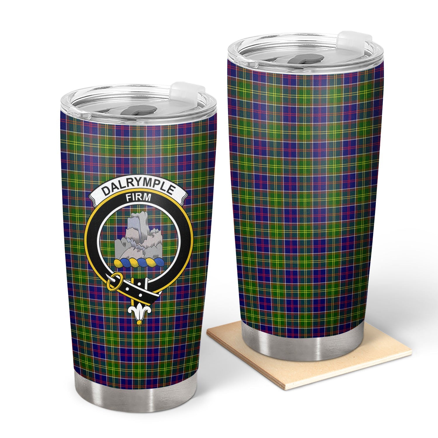 Clan Dalrymple Tartan Crest Tumbler RJ28 Clan Dalrymple Tartan Today   