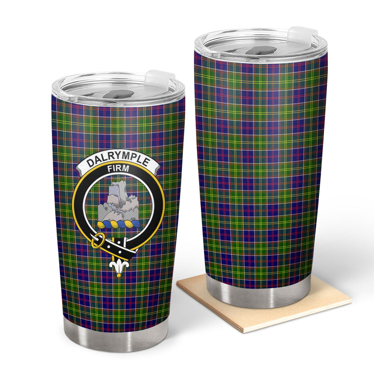 Clan Dalrymple Tartan Crest Tumbler RJ28 Clan Dalrymple Tartan Today   