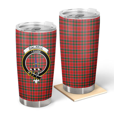 Clan Dalziel Modern Tartan Crest Tumbler