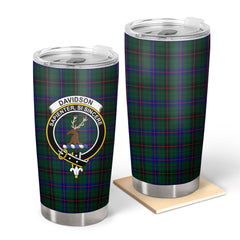 Clan Davidson Modern Tartan Crest Tumbler DP16 Clan Davidson Tartan Today   