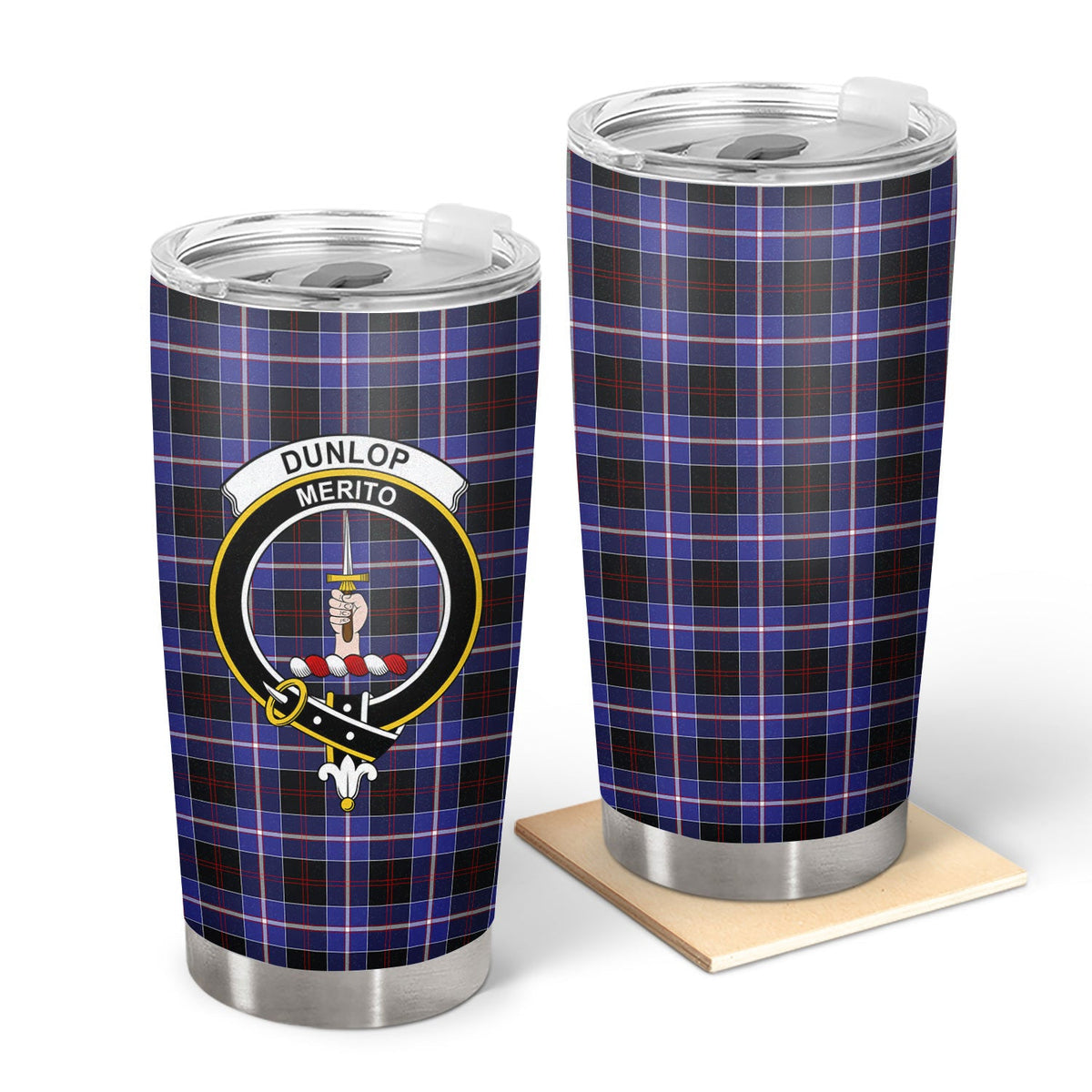 Clan Dunlop Modern Tartan Crest Tumbler DE74 Clan Dunlop Tartan Today   