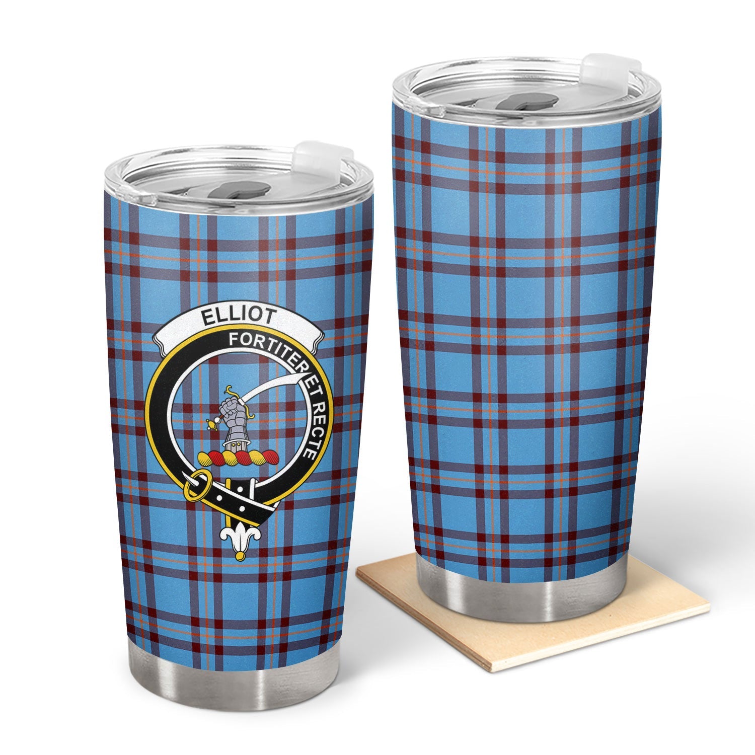 Clan Elliot Ancient Tartan Crest Tumbler HA59 Clan Elliot Tartan Today   