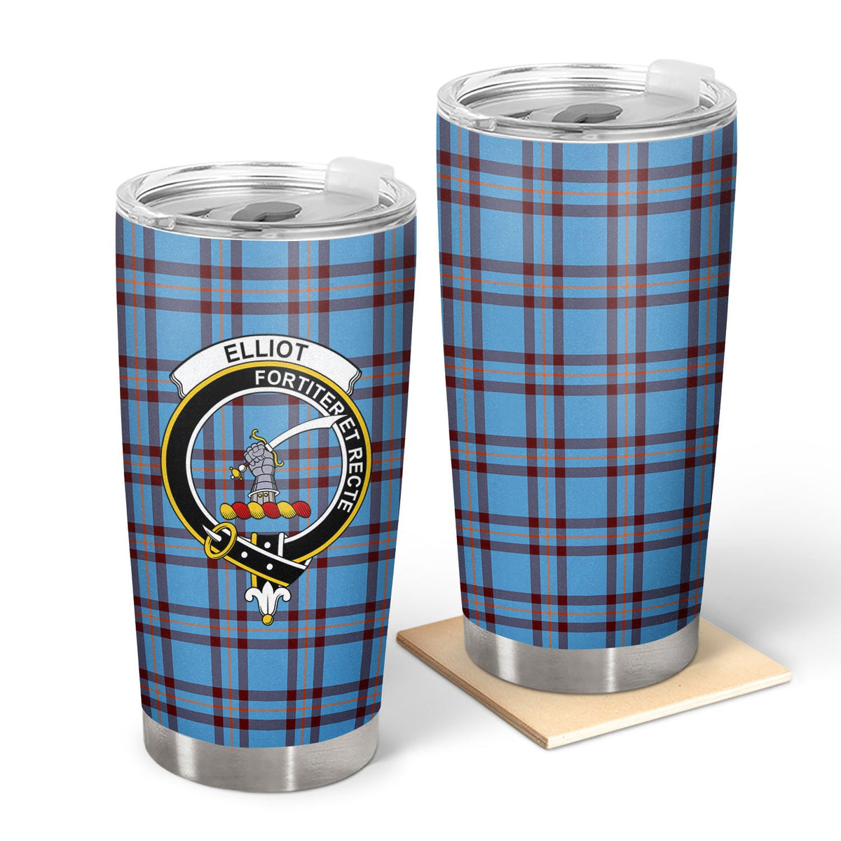 Clan Elliot Ancient Tartan Crest Tumbler HA59 Clan Elliot Tartan Today   