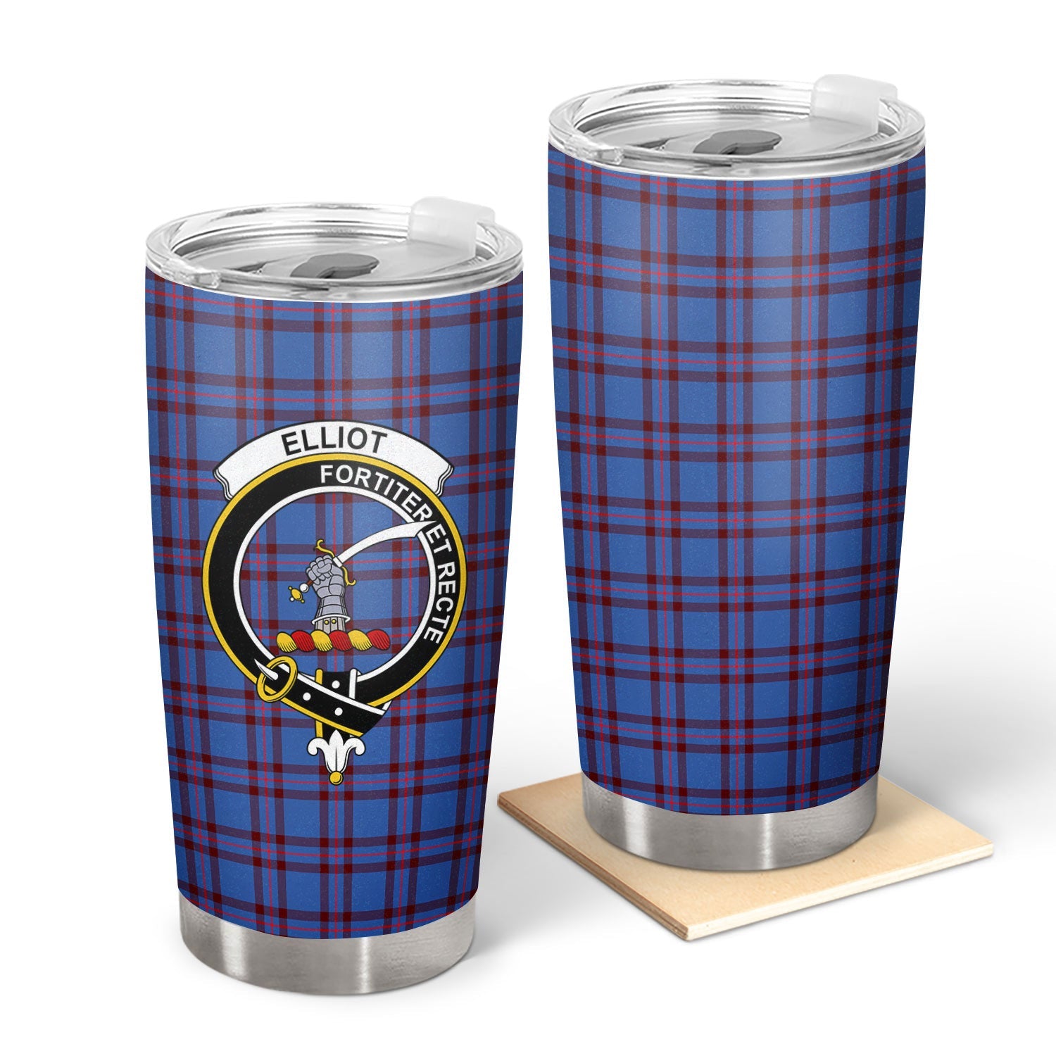 Clan Elliot Modern Tartan Crest Tumbler UF67 Clan Elliot Tartan Today   