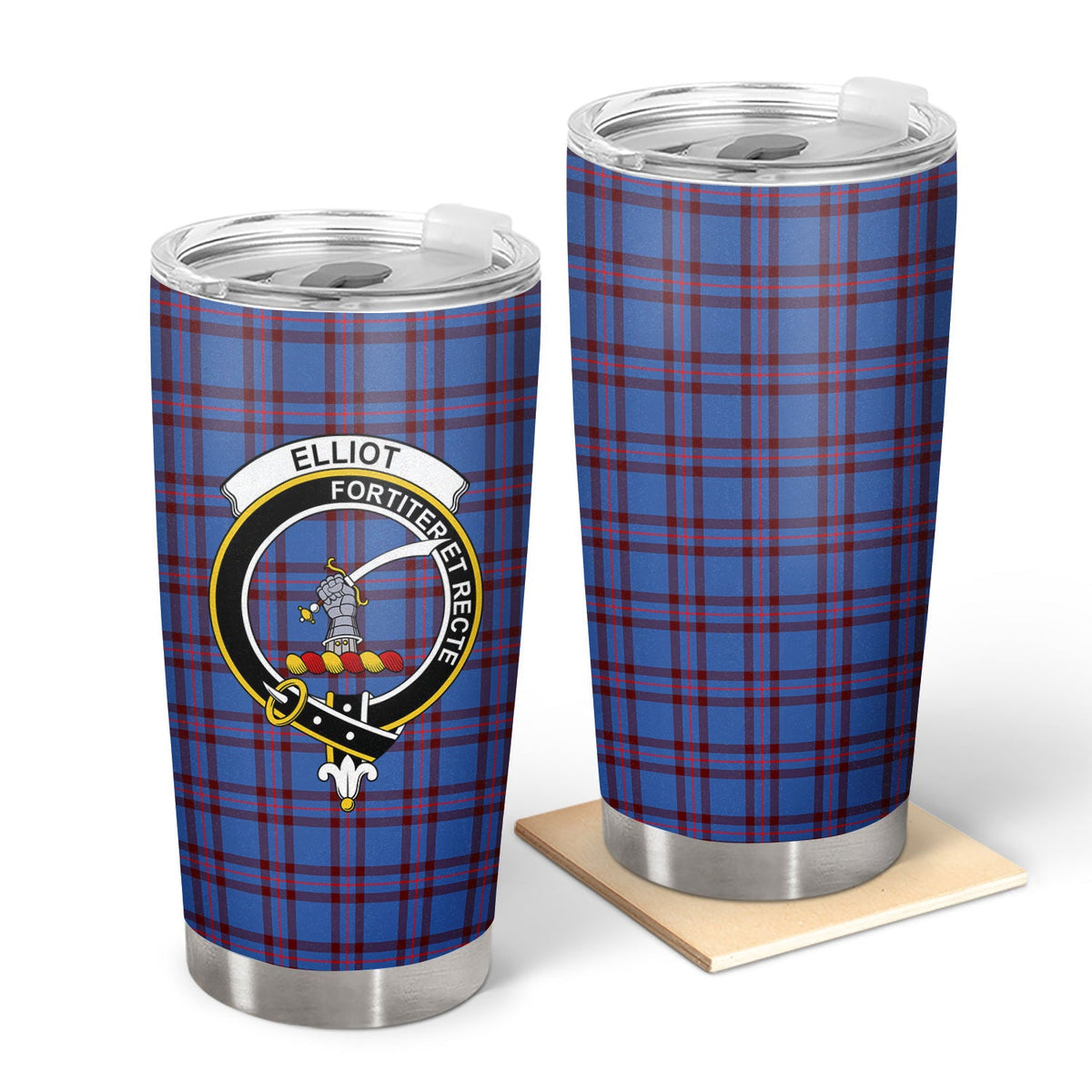 Clan Elliot Modern Tartan Crest Tumbler UF67 Clan Elliot Tartan Today   