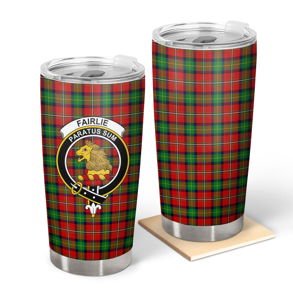 Clan Fairlie Tartan Crest Tumbler BO25 Clan Fairlie Tartan Today   