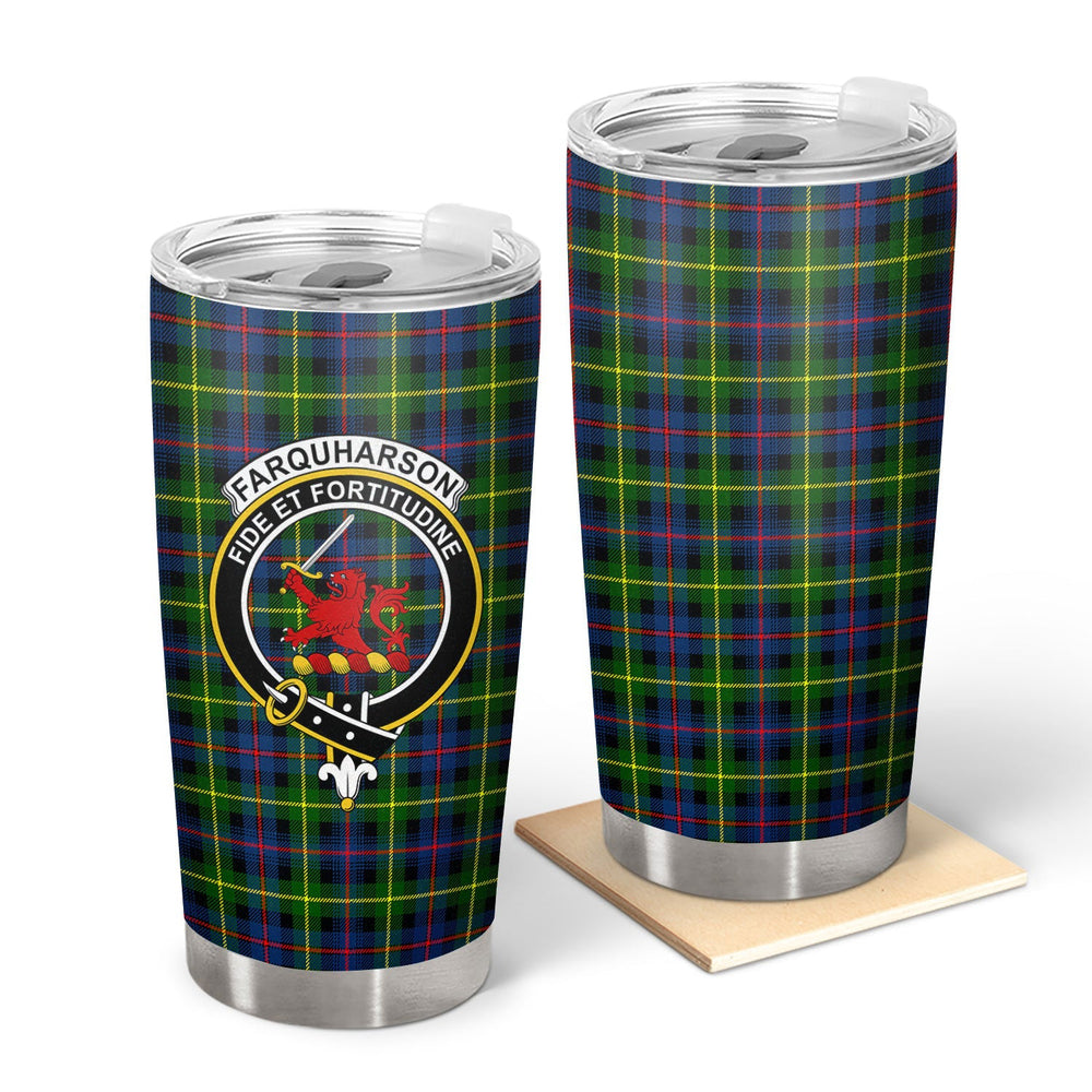 Clan Farquharson Modern Tartan Crest Tumbler KB83 Clan Farquharson Tartan Today   