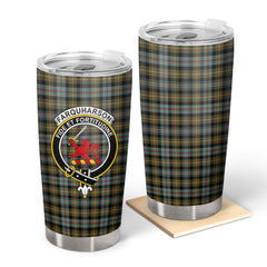 Clan Farquharson Weathered Tartan Crest Tumbler GI58 Clan Farquharson Tartan Today   