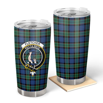 Clan Fletcher Ancient Tartan Crest Tumbler