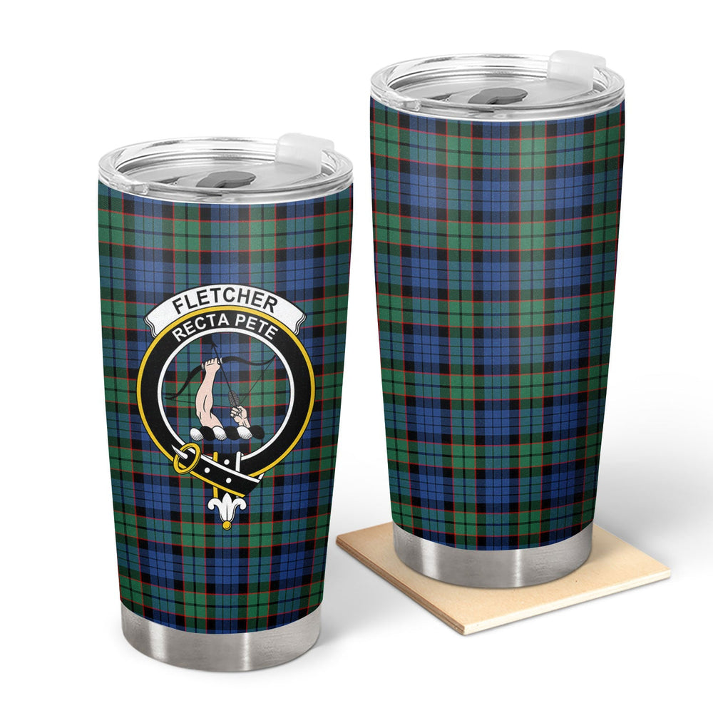 Clan Fletcher Ancient Tartan Crest Tumbler UR77 Clan Fletcher Tartan Today   